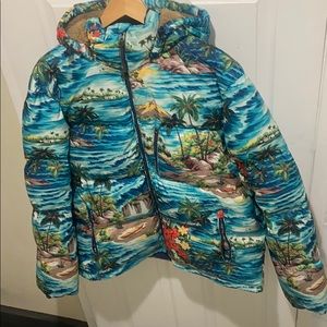 Ralph Lauren Beach Print Puffer Coat